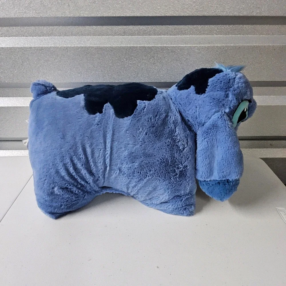 Disney Stitch‎ Plush Pillow Pet Kids OS Blue Lilo & Stitch Folding Travel Toy